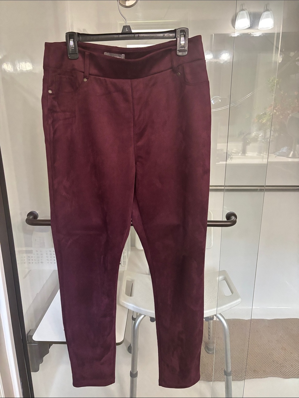 Falls Creek Women's Burgundy Skinny Pull-On Jeans - Deep Wine